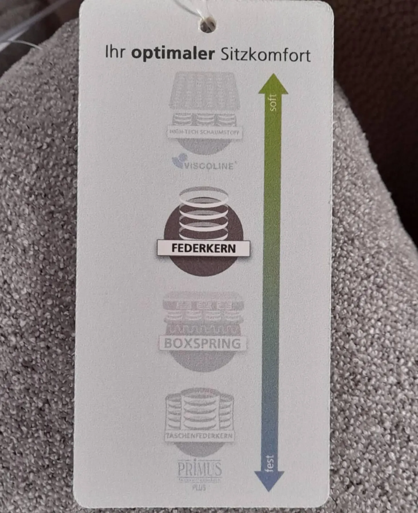 Ecksofa 50021 Stoff Ebba Quarz Grau Fuß Schwarz mit Kopfteilverstellung