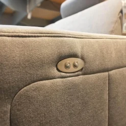 Ecksofa 4305 Stoff Miro Silver Grau Füße Metall Inklusive Kopfstütze