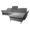 Ecksofa 1065 Stoff Nuvano Navy Blau Mit Verstellbaren Kopf- Und Ammteilen