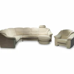 Ecksofa 1951 Stoff Nuvano Sand Beige Relaxfunktion