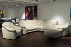 Ecksofa 1951 Stoff Nuvano Sand Beige Relaxfunktion