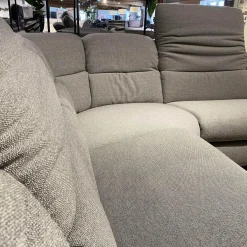 Ecksofa 1924 Stoff Q2 Fashion Rauch Grau Füße Aluminium Mit Elektrischen Verstellungen
