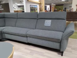 Ecksofa 1926 Stoff Q2 Melange Mare Grau mit Relaxfunktion
