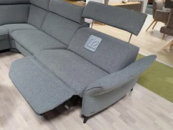 Ecksofa 1926 Stoff Q2 Melange Mare Grau mit Relaxfunktion