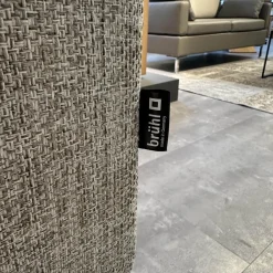 Ecksofa Alba Bezug Stoff 2480 45 Grau Abziehbar Winkelfuß Verchromt Glänzend Mit Klappbarem Armteil