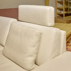 Ecksofa Alba Leder Volume 5622 44 Weiß Mit Kopfstütze
