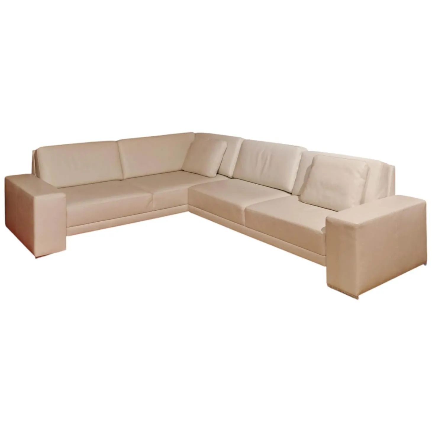 Ecksofa Alba Stoff 3360 Beige Mit Klappbaren Armteilen