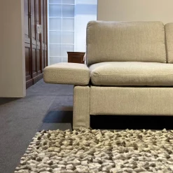 Ecksofa Alba Stoff 3360 Beige Mit Klappbaren Armteilen