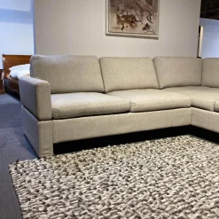 Ecksofa Alba Stoff 3360 Beige Mit Klappbaren Armteilen