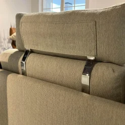 Ecksofa Alba Stoff 3360 Beige Mit Klappbaren Armteilen