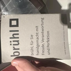 Ecksofa Alba System M Leder 5669 0020 Lama Braun Winkelfuß Verchromt Glänzend Mit Kopfstützenbügel