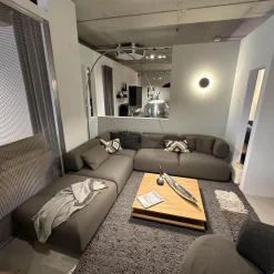 Ecksofa All Together 73620 Stoff 3677 95 Grau Inklusive Kissen Und Hocker