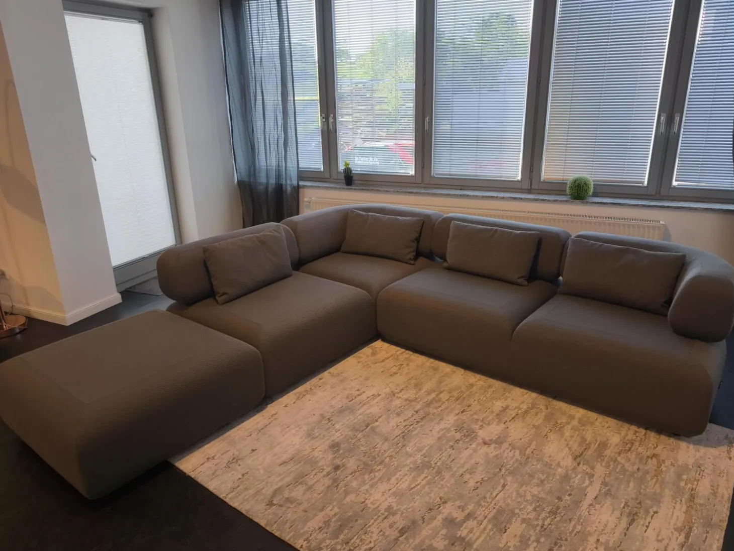 Ecksofa All Together Stoff 4057 0096 Grau Inklusive Hocker