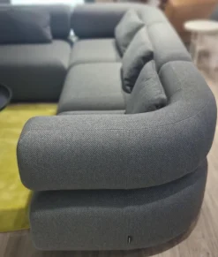 Ecksofa All Together Stoff 44 0093 Grau mit 4 Kissen
