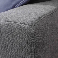 Ecksofa Amalfi Stoff XLM 8 Hellgrau mit 5 Kissen