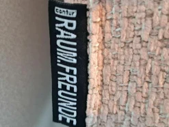 Ecksofa Anesa Stoff Berga Pink 1700 Füße Metall Schwarz