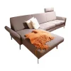 Ecksofa Arima N Stoff Chicago Taupe Grau Braun Fuß F151 Chrom Inklusive Motorischer Verstellungen