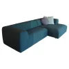 Ecksofa Aztec 2,5-Sitzer Stoff Kvadrat Mosaic 972 Blaugrün