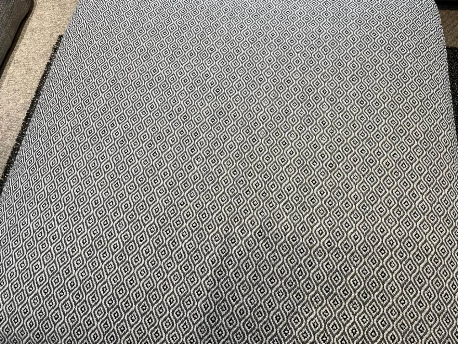 Ecksofa Belt Stoff Gemma Titanio D170 Marine Iron Grau mit Hocker