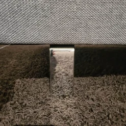 Ecksofa Bergamo Stoff III Grau Winkelfuß Metall Inklusive Kopfstützen Und Sitztiefenverstellung