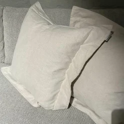 Ecksofa Britt Stoff 2 Sneak Natur Beige Füße Metall Inklusive Kissen