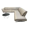 Ecksofa Bundle 630 Leder Rodeo Soft 1417 Pebble Grau Beige Gestell Schwarz Matt Pulverbeschichtet
