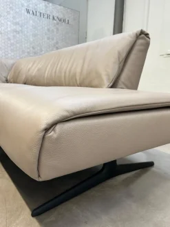 Ecksofa Bundle 630 Leder Rodeo Soft 1417 Pebble Grau Beige Gestell Schwarz Matt Pulverbeschichtet