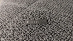 Ecksofa Calmo Stoff 13 Cosmo 97 Grau Metallkufen Schwarz Matt Mit Fußteilverstellung Und Kopfteilverstellung Inklusive 3 Kissen