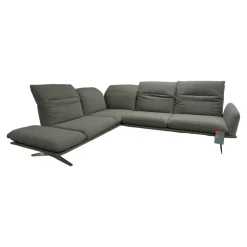Ecksofa Calmo Stoff 13 Educa 93 Sitz Polyschaum M-Kufe Nickel Satiniert