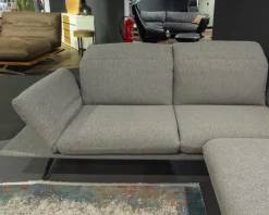 Ecksofa Calmo Stoff 13 Educa 93 Sitz Polyschaum M-Kufe Nickel Satiniert