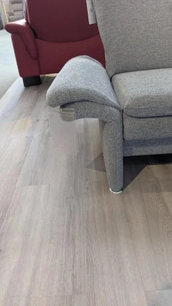 Ecksofa Chronos Stoff Medusa Rauchblau Grau Blau Metallfuß M01 Poliert Armlehne Klappbar Inklusive Kopfstütze