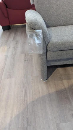 Ecksofa Chronos Stoff Medusa Rauchblau Grau Blau Metallfuß M01 Poliert Armlehne Klappbar Inklusive Kopfstütze