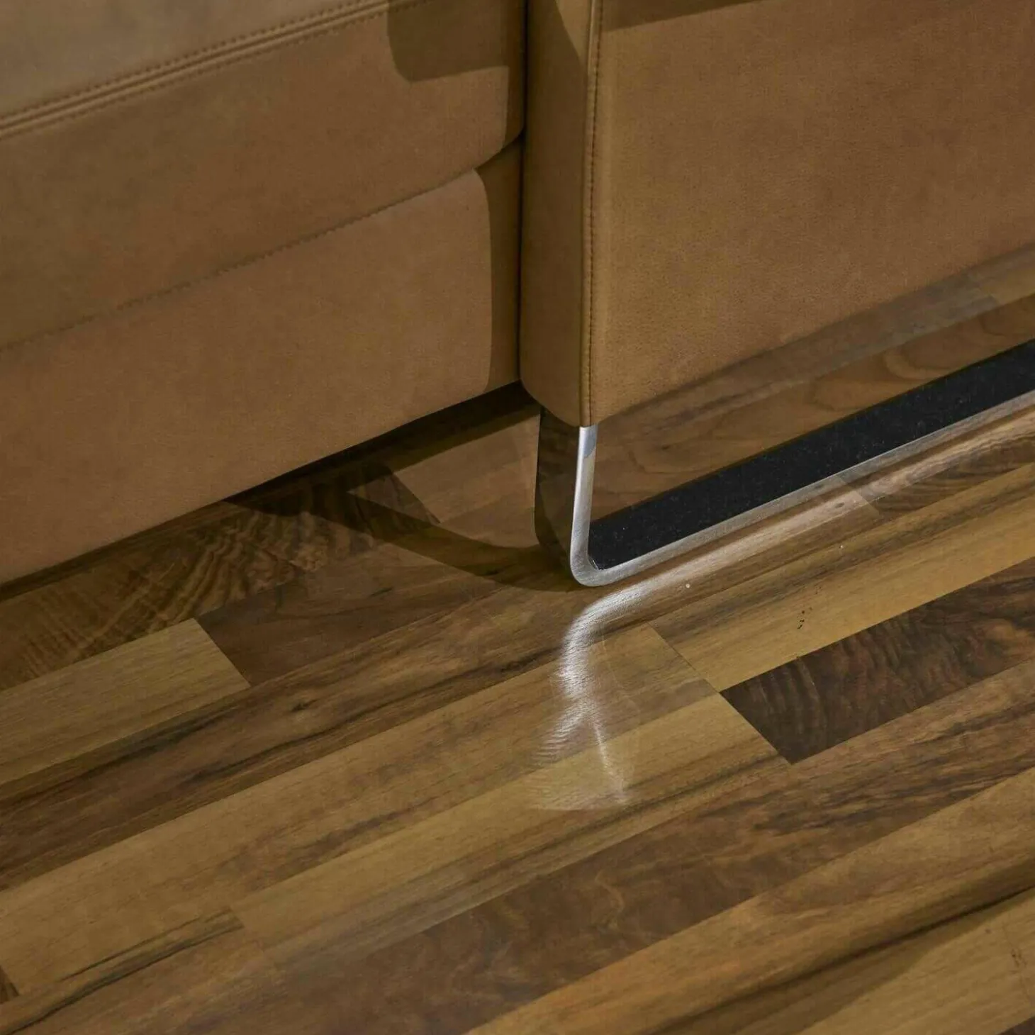 Ecksofa CL 960 Leder 390.850 Tabac Braun Kufe HG