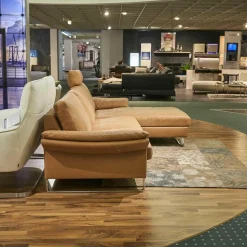 Ecksofa CL 960 Leder 390.850 Tabac Braun Kufe HG