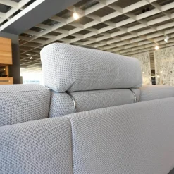 Ecksofa Classic 500 Stoff Sugar 2010 80 Grau Metallfüße Hochglanz Inklusive Hocker Und Kissen