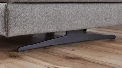 Ecksofa Comfortmaster Spektra 1487 Stoff Loop 02 Jet Hellgrau Metallkufe Anthrazit Motorisch Verstellbar