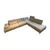 Ecksofa Comodo Stoff Crumble Silky 61 Beige Metallfuß Anthrazit Pulverbeschichtet Inklusive Kissen