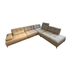 Ecksofa Comodo Stoff Crumble Silky 61 Beige Metallfuß Anthrazit Pulverbeschichtet Inklusive Kissen