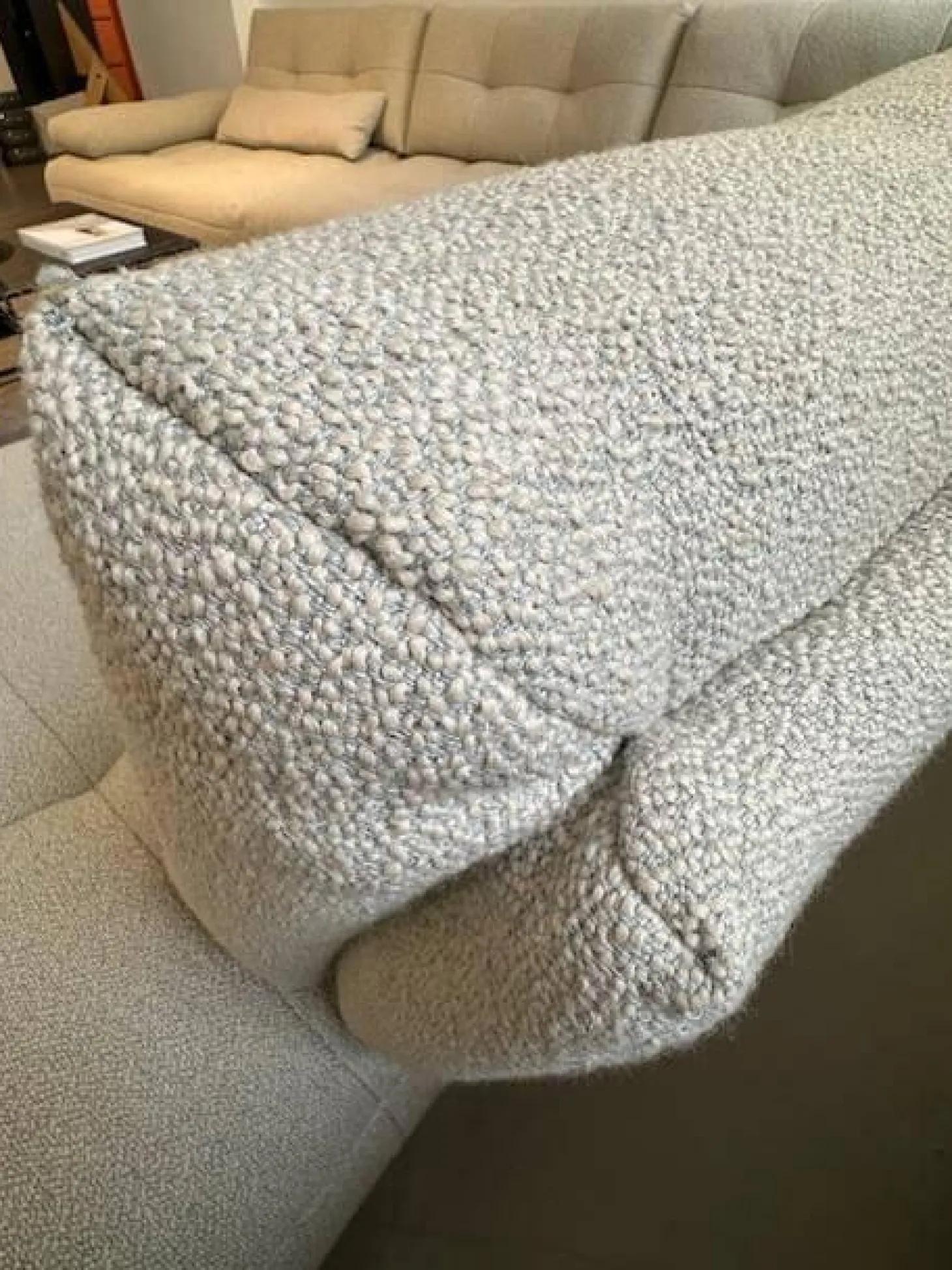 Ecksofa Comodo Stoff Crumble Silky 61 Beige Metallfuß Anthrazit Pulverbeschichtet Inklusive Kissen