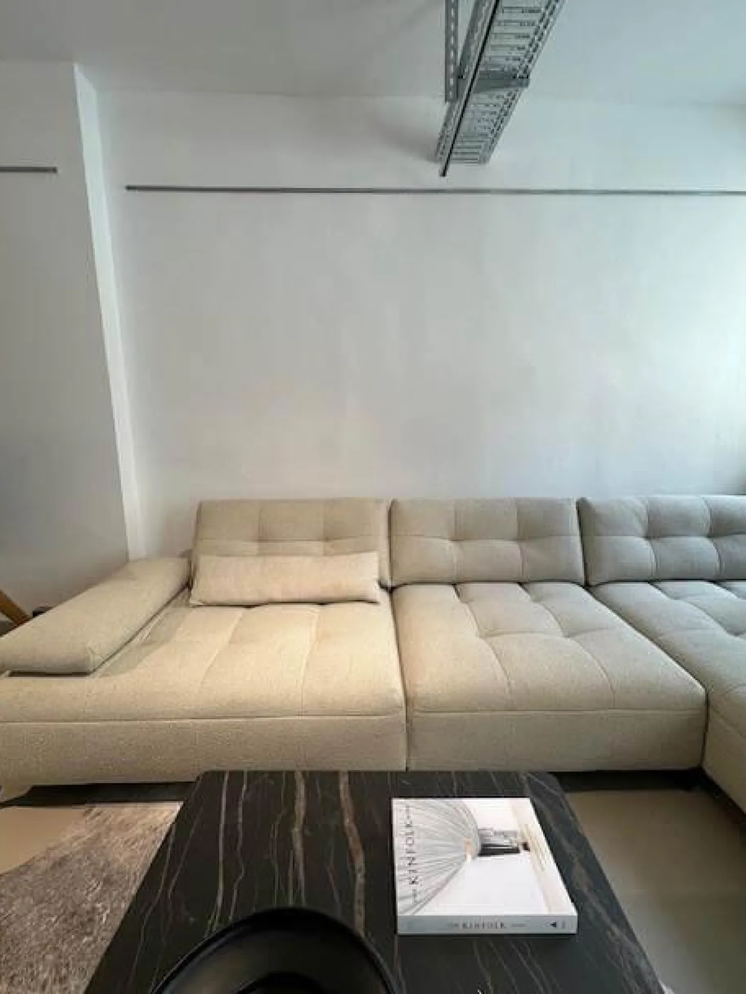 Ecksofa Comodo Stoff Crumble Silky 61 Beige Metallfuß Anthrazit Pulverbeschichtet Inklusive Kissen