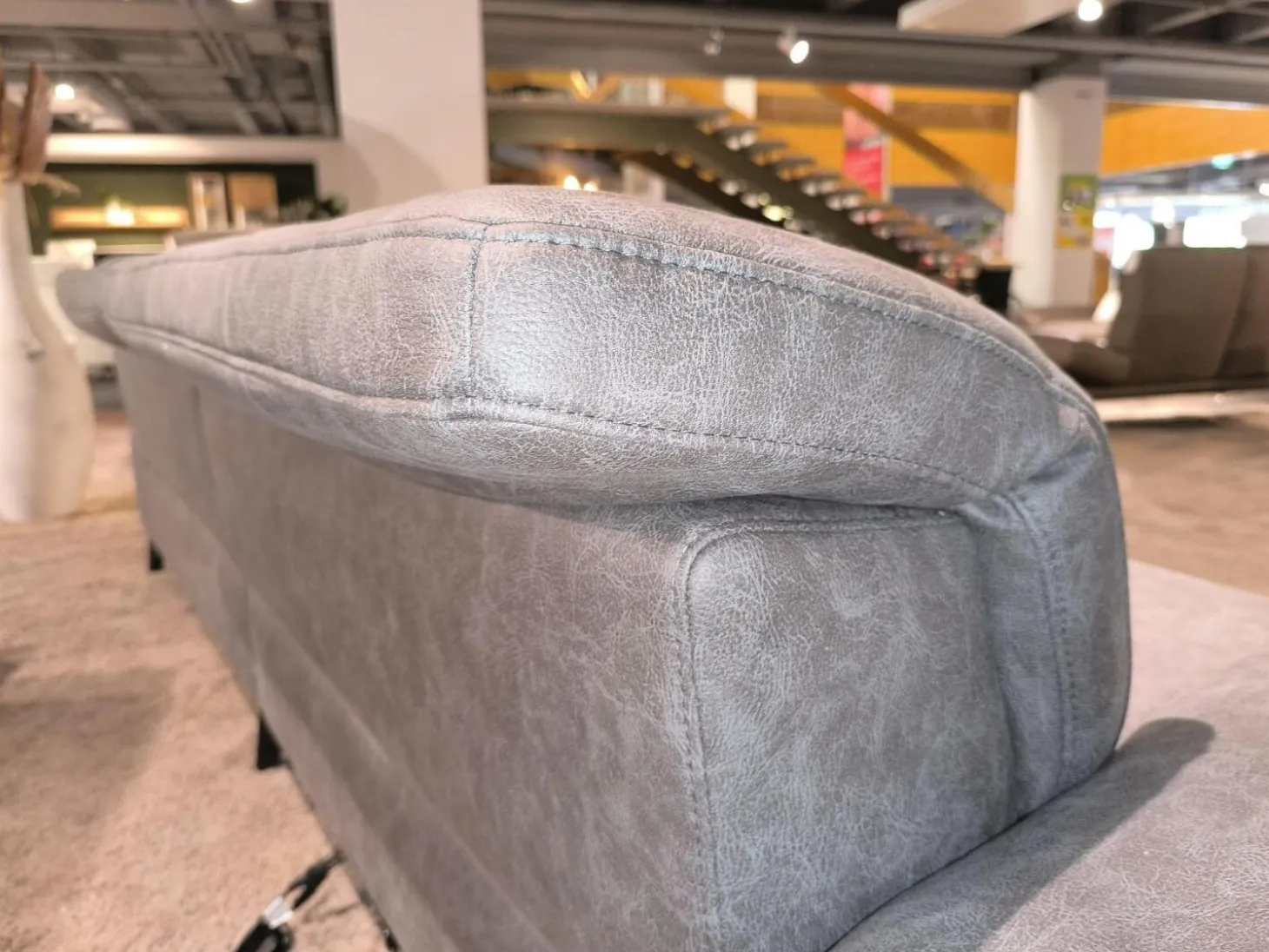 Ecksofa Concerto Stoff Bullus Anthrazit Füße Chrom Schwarz Inklusive Kissen