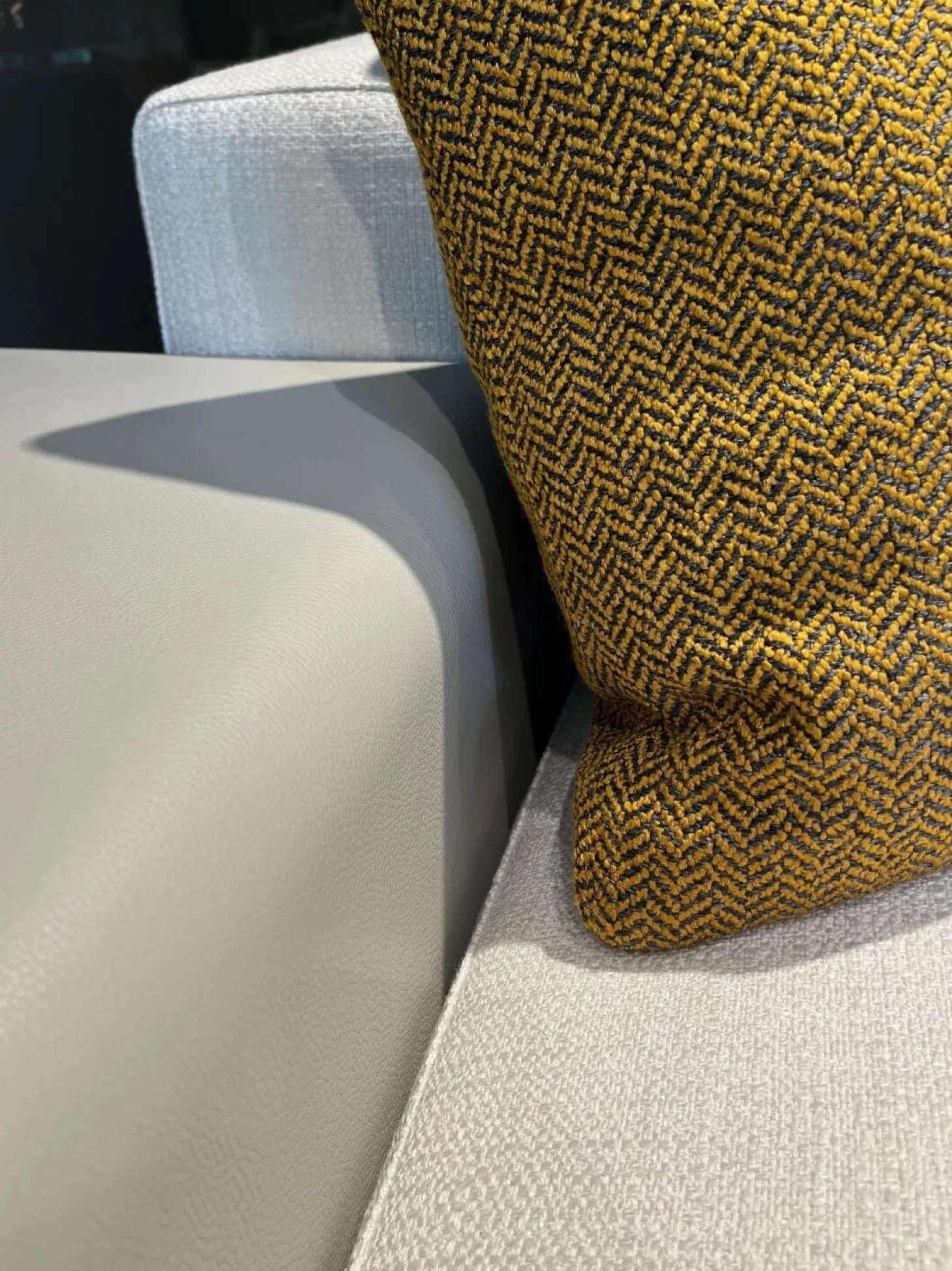 Ecksofa Connery Stoff Bright 01 Bianco Cat. H Weiß