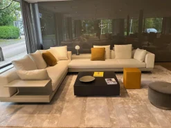 Ecksofa Connery Stoff Bright 01 Bianco Cat. H Weiß