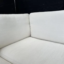 Ecksofa Conseta Bodenfrei Stoff 7149 Weiß Schmalfüße F04 Feinstruktur Stahl Mit Filtgleiter