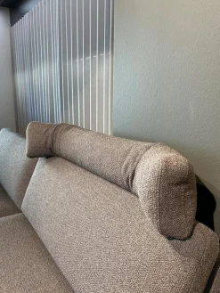 Ecksofa Conseta Stoff 8209 Marone Grau Braun Schmalfuß Metall Schwarz Inklusive Nackenstütze