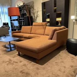 Ecksofa Conseta Stoff 8202 Rost Orange Schmalfuß Orange Inklusive Kopfstütze
