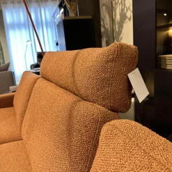 Ecksofa Conseta Stoff 8202 Rost Orange Schmalfuß Orange Inklusive Kopfstütze