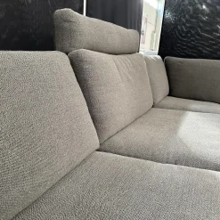 Ecksofa Conseta Stoff 8078 Tabak Anthrazit Metallkufe F04 Stahl Feinstruktur Mit Kopfstütze