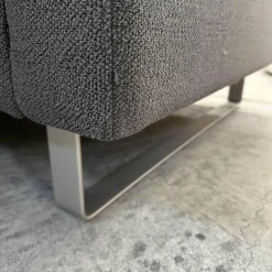 Ecksofa Conseta Stoff 8078 Tabak Anthrazit Metallkufe F04 Stahl Feinstruktur Mit Kopfstütze