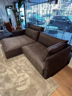 Ecksofa Cube Lounge Stoff Boxter CA1038 075 Braun Grau Gleiter Kunstoff Schwarz Inklusive Kissen